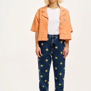 Lucy & Yak | High Rise Dana Mom Jeans - 34L | Rare Solange Embroidery